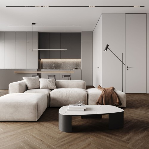 Кварцвиниловый SPC ламинат Fargo Bevel Parquet Дуб Квебек 33-6191-8 венгерская елка 615×123×6