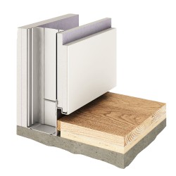 Плинтус алюминиевый теневой под покраску с подсветкой Decaro D001 2000×55×27