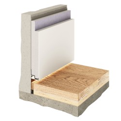 Плинтус алюминиевый теневой под покраску с подсветкой Decaro D001 2000×55×27