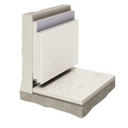 Плинтус алюминиевый теневой под покраску с подсветкой Decaro D001 2000×55×27