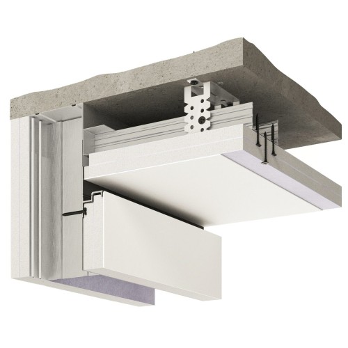 Плинтус алюминиевый теневой под покраску с подсветкой Decaro D001 2000×55×27