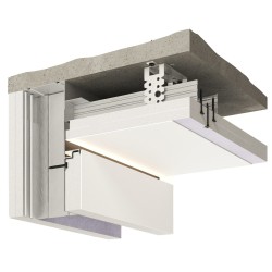 Плинтус алюминиевый теневой под покраску с подсветкой Decaro D001 2000×55×27