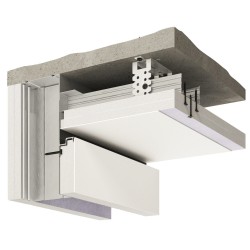 Плинтус алюминиевый теневой с подсветкой Decaro D001A Black Черный 2000×55×27