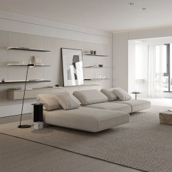 Плинтус алюминиевый теневой под покраску с подсветкой Decaro D002 2000×45×14,5