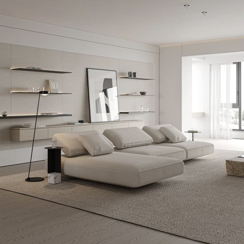 Плинтус алюминиевый теневой под покраску с подсветкой Decaro D002 2000×45×14,5