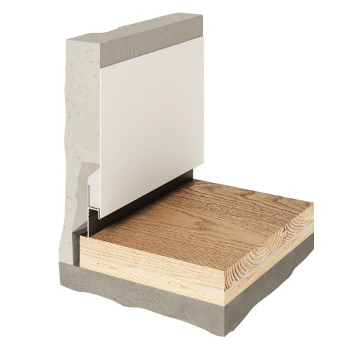 Плинтус алюминиевый теневой под покраску с подсветкой Decaro D002 2000×45×14,5