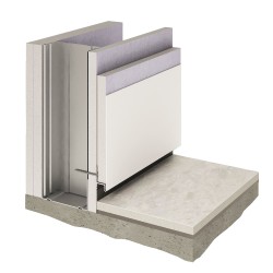 Плинтус алюминиевый теневой под покраску с подсветкой Decaro D002 2000×45×14,5