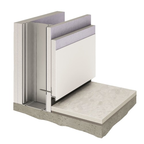 Плинтус алюминиевый теневой под покраску с подсветкой Decaro D002 2000×45×14,5