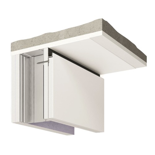 Плинтус алюминиевый теневой под покраску с подсветкой Decaro D003 2000×50×14,5