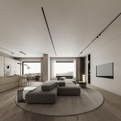 Плинтус алюминиевый теневой с подсветкой Decaro D003.2A Black Черный 2000×50×17