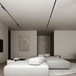 Плинтус алюминиевый теневой с подсветкой Decaro D003.2A Black Черный 2000×50×17