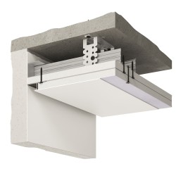 Плинтус алюминиевый теневой с подсветкой Decaro D003.2A Black Черный 2000×50×17