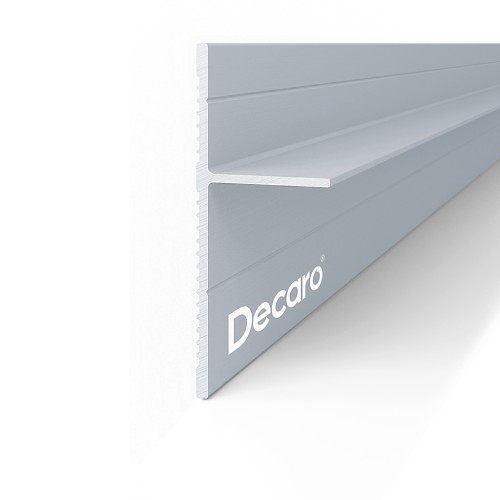 Плинтус алюминиевый теневой под покраску Decaro D004 2000×41×14