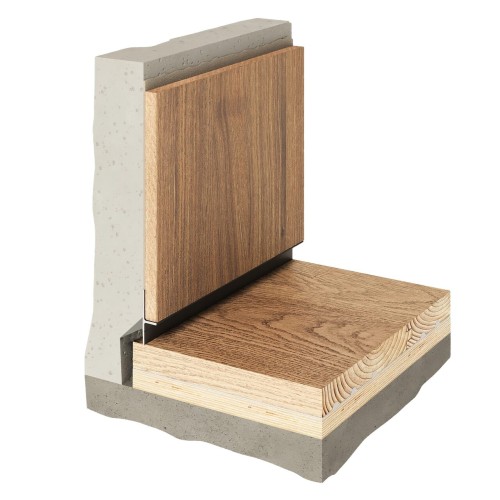 Плинтус алюминиевый теневой под покраску Decaro D004.1 2000×31×14