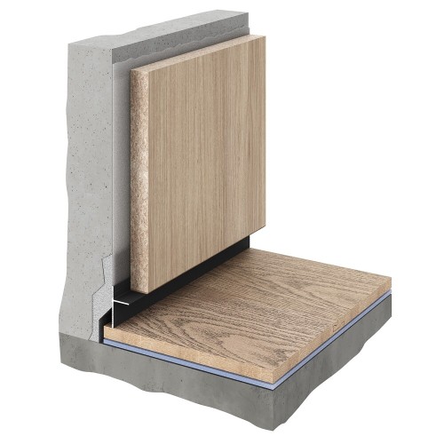 Плинтус алюминиевый теневой под покраску Decaro D004.1 2000×31×14