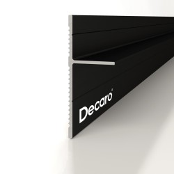 Плинтус алюминиевый теневой Decaro D004A Black Черный 2000×41×14