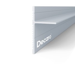 Плинтус алюминиевый теневой под покраску Decaro D004.1 2000×31×14
