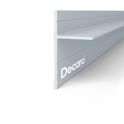 Плинтус алюминиевый теневой под покраску Decaro D004.1 2000×31×14