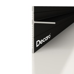 Плинтус алюминиевый теневой Decaro D004.1A Black Черный 2000×31×14