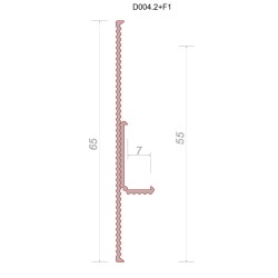 Плинтус алюминиевый теневой Decaro Regulated D004.2A Black /F1A Black Черный 2000×65×16
