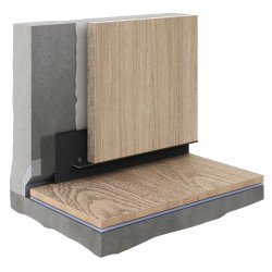 Плинтус алюминиевый теневой Decaro Regulated D004.2A Black /F1A Black Черный 2000×65×16