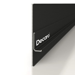 Плинтус алюминиевый теневой Decaro Regulated D004.2A Black /F1A Black Черный 2000×65×16