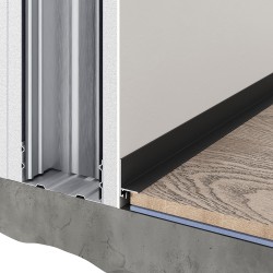 Микроплинтус алюминиевый Decaro ML15A Bronze Brush Бронзовый браш 2000×26×15