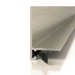 Микроплинтус алюминиевый Decaro ML15A Titanium Brush Титановый браш 2000×26×15