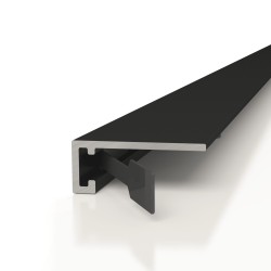 Микроплинтус алюминиевый Decaro M15A Black Черный 2000×6×15