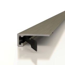 Микроплинтус алюминиевый Decaro M15A Bronze Brush Бронзовый браш 2000×6×15