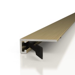 Микроплинтус алюминиевый Decaro M15A Brass Brush Латунный браш 2000×6×15