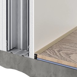 Микроплинтус алюминиевый Decaro M15A Brass Brush Латунный браш 2000×6×15