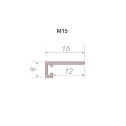 Микроплинтус алюминиевый Decaro M15A Titanium Brush Титановый браш 2000×6×15