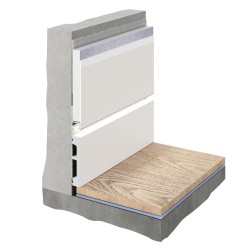 Плинтус алюминиевый скрытый с подсветкой Decaro Invisible i100A Черный 2000×131×13,5