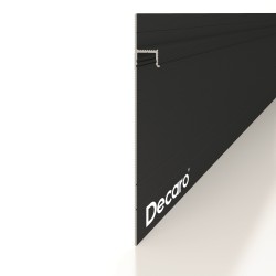 Плинтус алюминиевый скрытый с подсветкой Decaro Invisible i100A Черный 2000×131×13,5