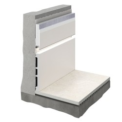 Вставка для скрытого плинтуса под покраску гибкая Decaro Invisible PL100F 2000×100×12,5