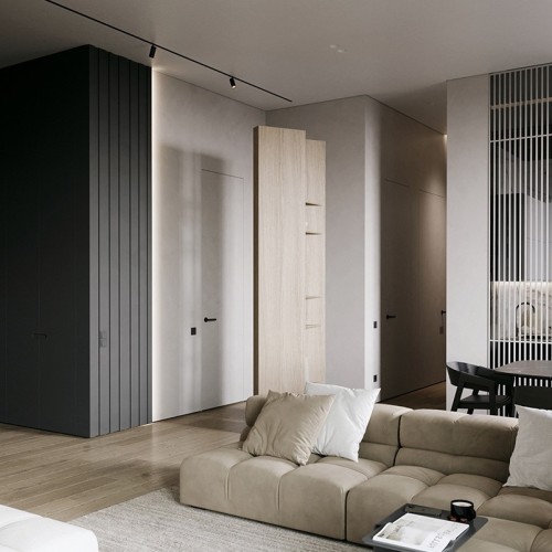 Профиль алюминиевый теневой с подсветкой Decaro D005A Black Черный 2000×50×55