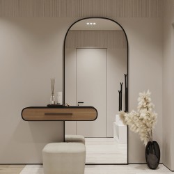 Профиль алюминиевый теневой с подсветкой Decaro D005A Black Черный 2000×50×55