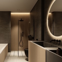 Профиль алюминиевый теневой с подсветкой Decaro D005A Black Черный 2000×50×55