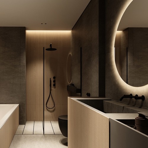 Профиль алюминиевый теневой с подсветкой Decaro D005A Black Черный 2000×50×55