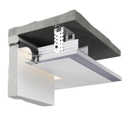 Профиль алюминиевый теневой под покраску с подсветкой Decaro D006 2000×75×70