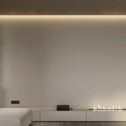 Профиль алюминиевый теневой с подсветкой Decaro D006A Black Черный 2000×75×70