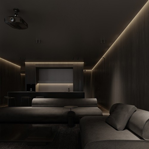 Профиль алюминиевый теневой с подсветкой Decaro D006A Black Черный 2000×75×70