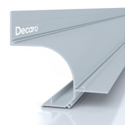 Профиль алюминиевый теневой под покраску с подсветкой Decaro D006 2000×75×70