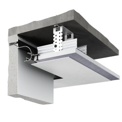 Профиль алюминиевый теневой с подсветкой Decaro D006A Black Черный 2000×75×70