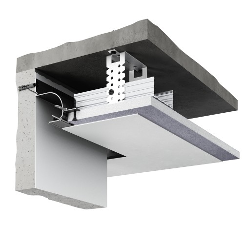 Профиль алюминиевый теневой с подсветкой Decaro D006A Black Черный 2000×75×70