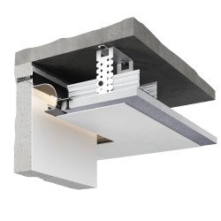 Профиль алюминиевый теневой с подсветкой Decaro D006A Black Черный 2000×75×70