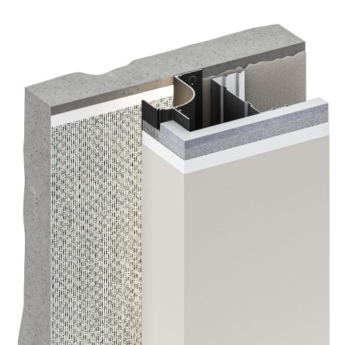 Профиль алюминиевый теневой с подсветкой Decaro D006A Black Черный 2000×75×70