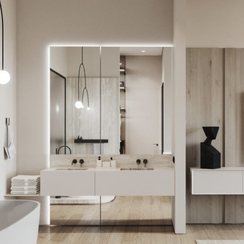 Профиль алюминиевый теневой под покраску Decaro D005.2 2000×30×44