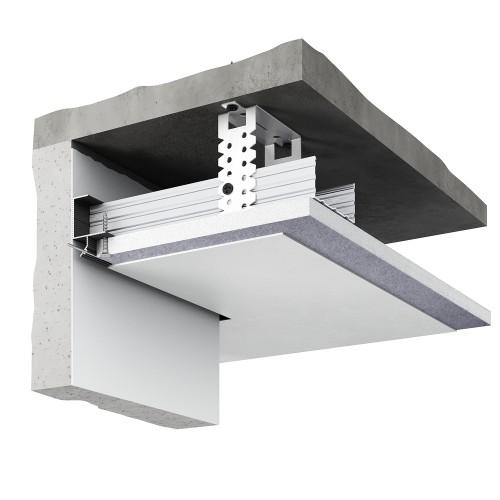 Профиль алюминиевый теневой Decaro D005.2A Black Черный 2000×30×44